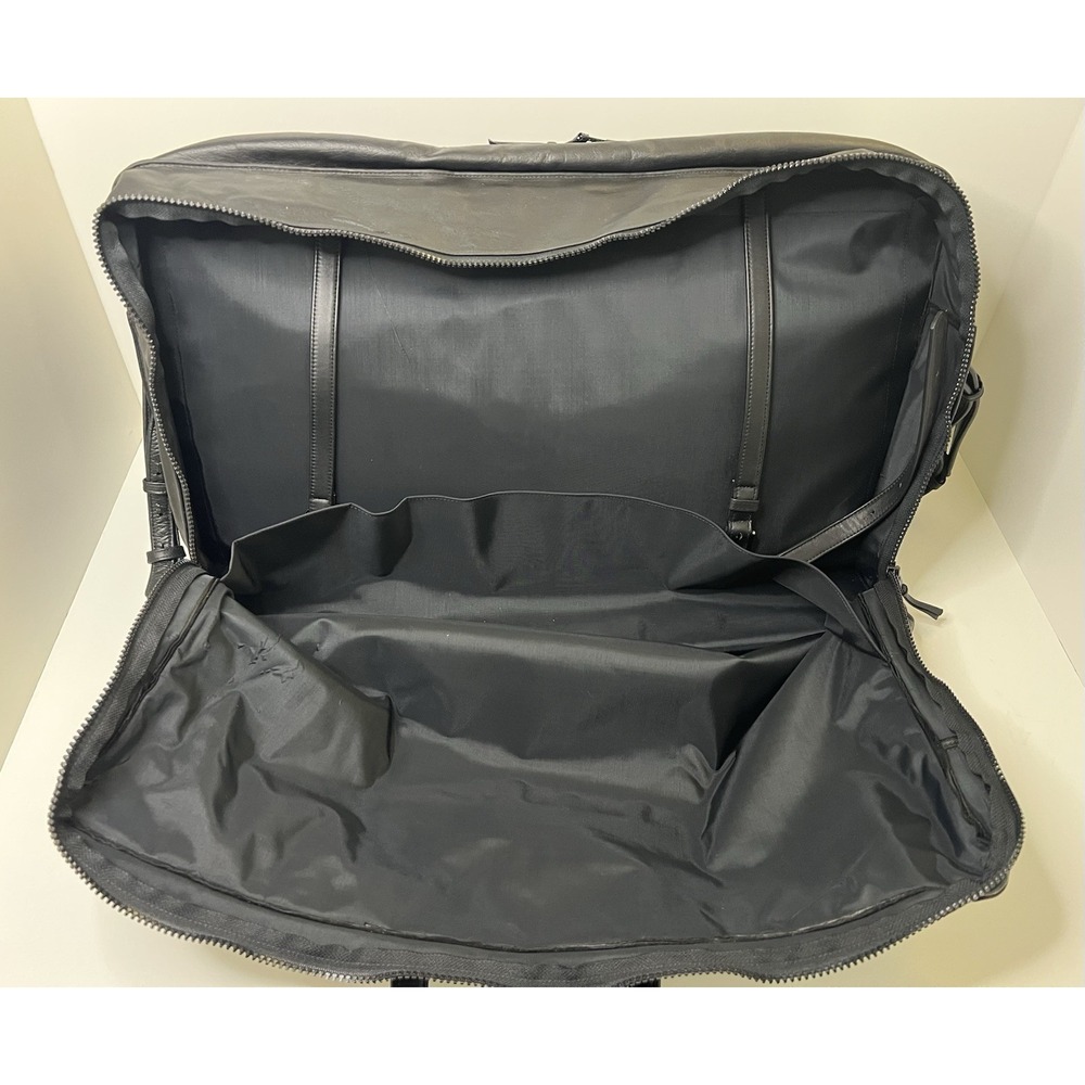 Vintage Stuart Kern America Leather Duffel Bag Black Large LA YULO Private Club - Picture 10 of 16